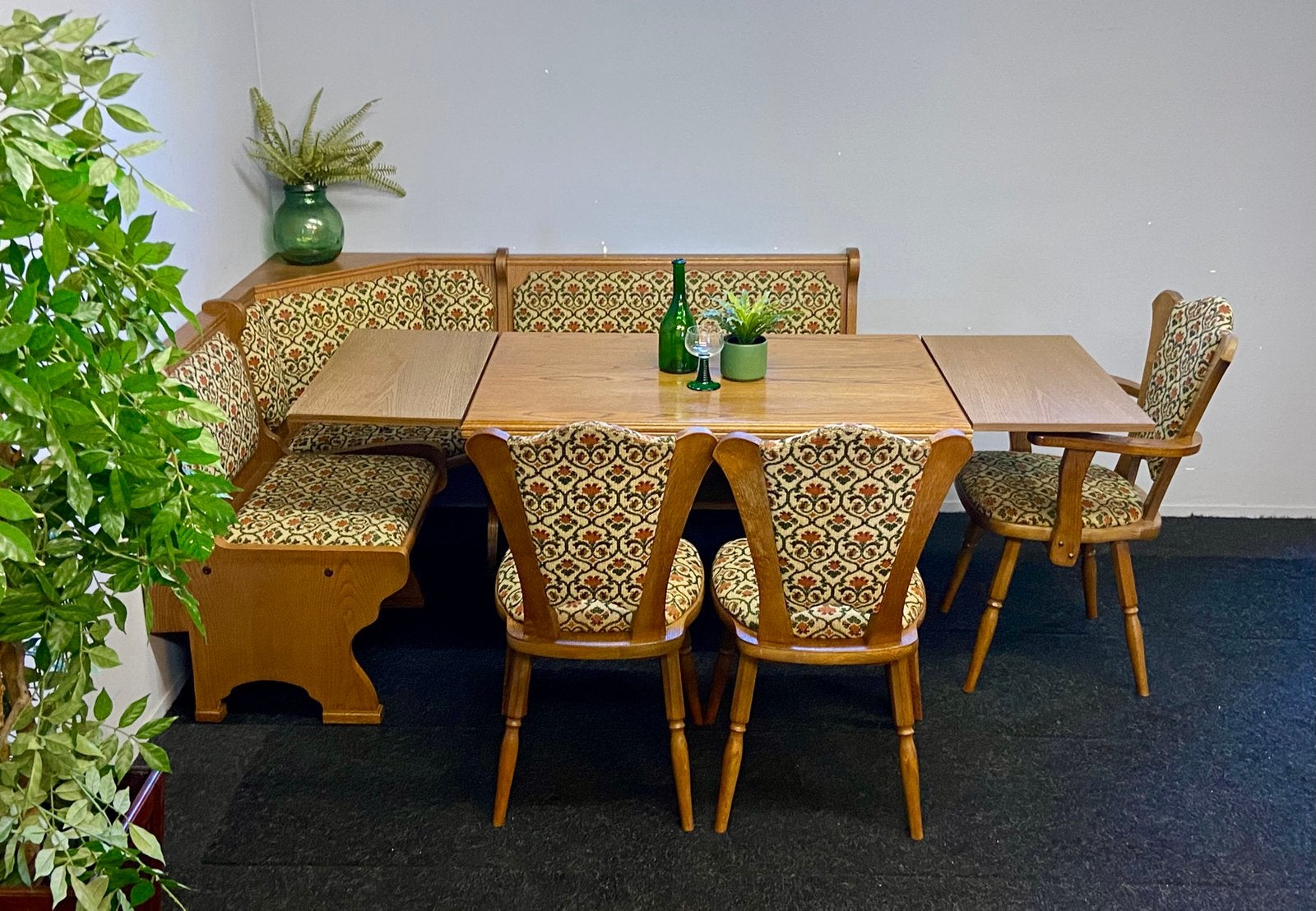 SALE!  Retro Duitse eethoek vintage oostenrijkse hoekset, Ophalen, Gebruikt, Inclusief barstoelen, Nvt