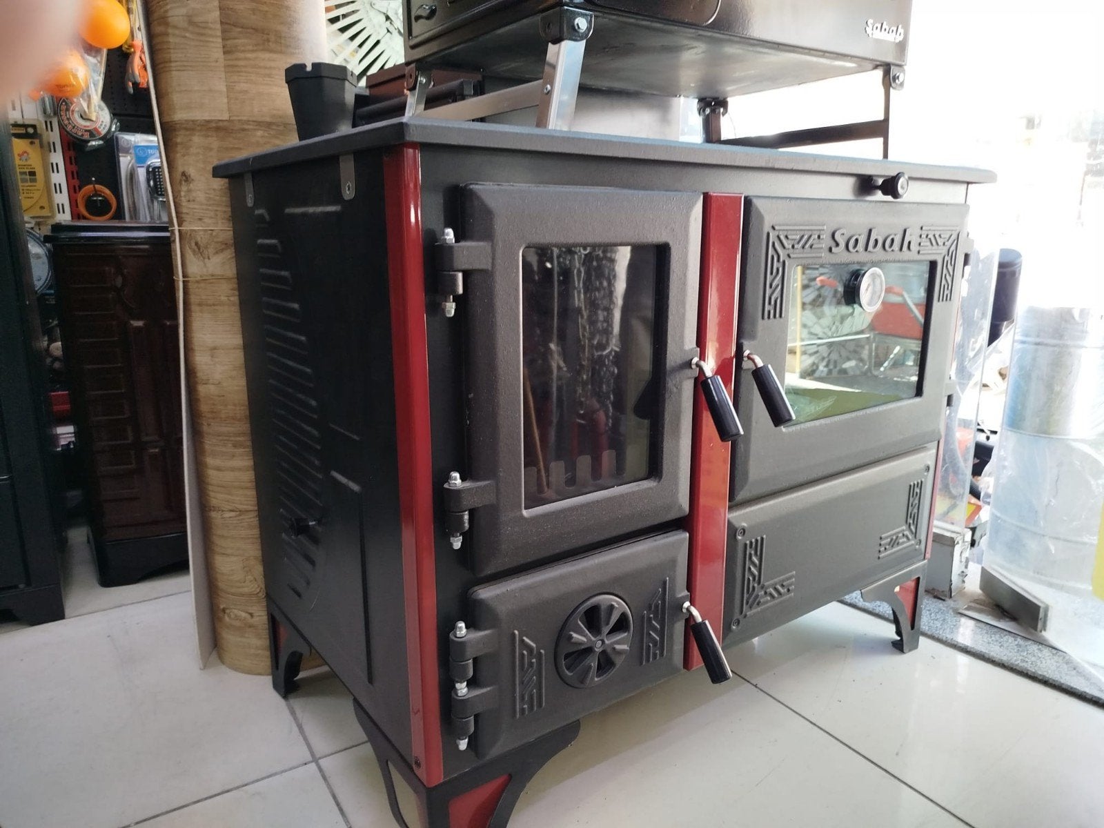 Nieuwe Houtkachel in Doos - Sabah Model met Oven, Huis en Inrichting, Kachels, Ophalen of Verzenden, Vrijstaand, Hout, Nieuw