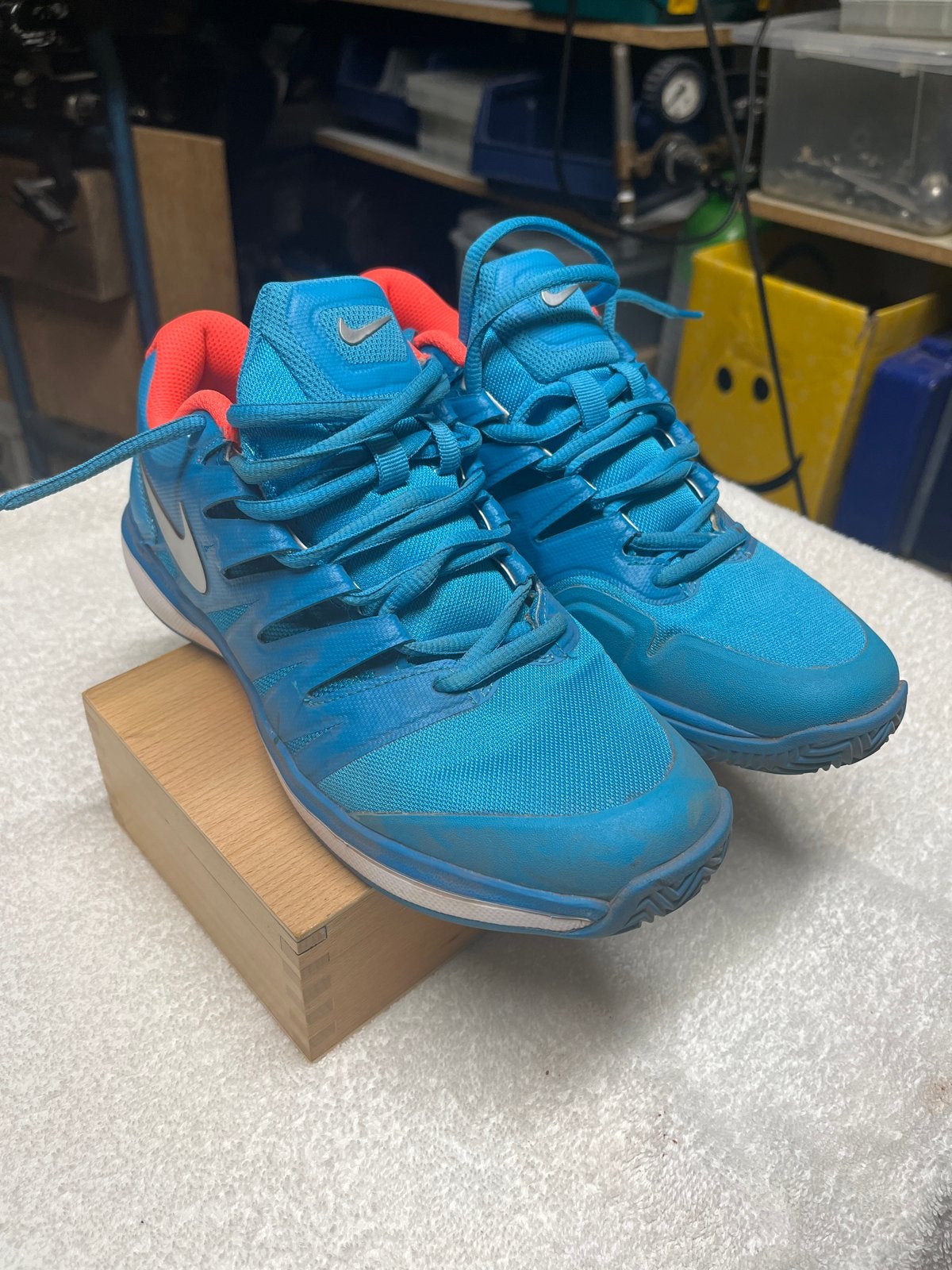 Nike tennisschoenen 1x gedragen - Blauw/Oranje maat 39, Ophalen of Verzenden, Gedragen, Blauw, Sportschoenen