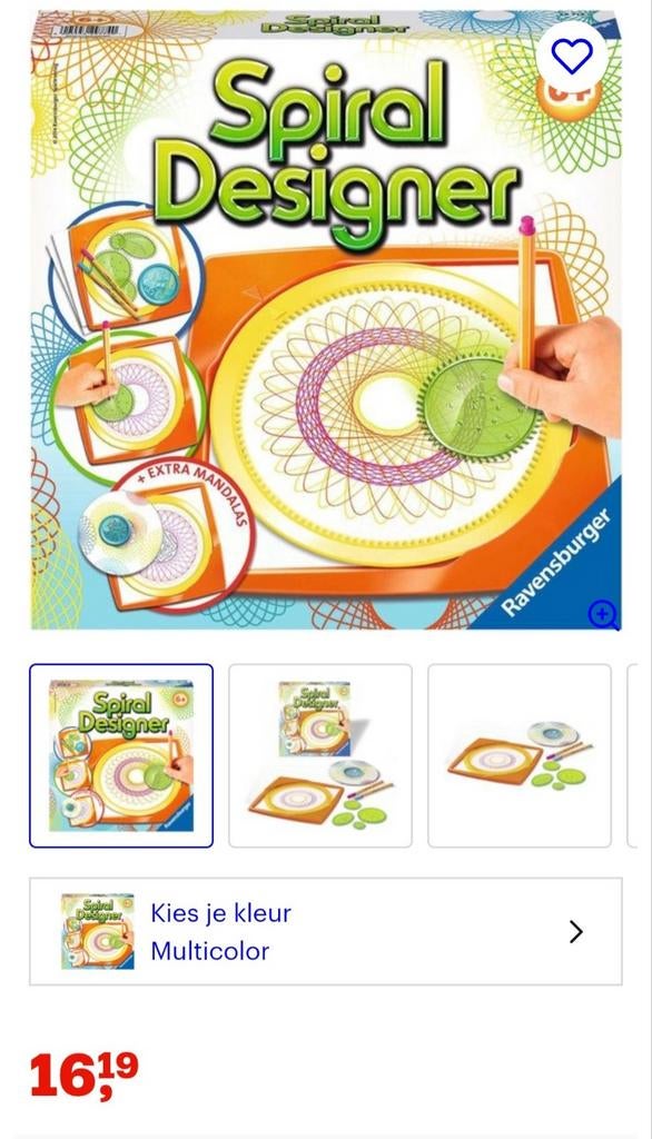 Ravensburger Spiral Designer Tekenset, Ophalen of Verzenden, Gebruikt, Knutselen