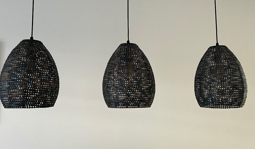 Hanglamp, Huis en Inrichting, Lampen | Hanglampen, Ophalen, Gebruikt, Metaal, E27 (groot)