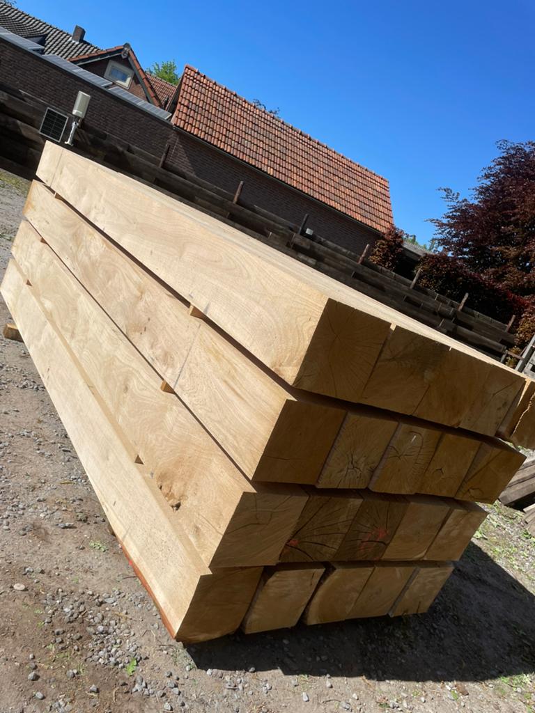 Eiken balken 250 cm lang 20x20, Tuin en Terras, Palen, Balken en Planken, Ophalen, Zo goed als nieuw, 250 cm of meer, Balken
