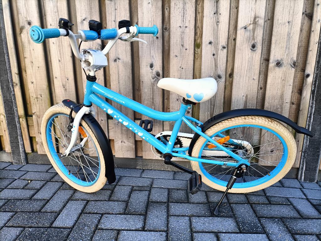 Meisjesfiets - Wielmaat: 20 INCH, Fietsen en Brommers, Ophalen, Terugtraprem, Gebruikt, Handrem