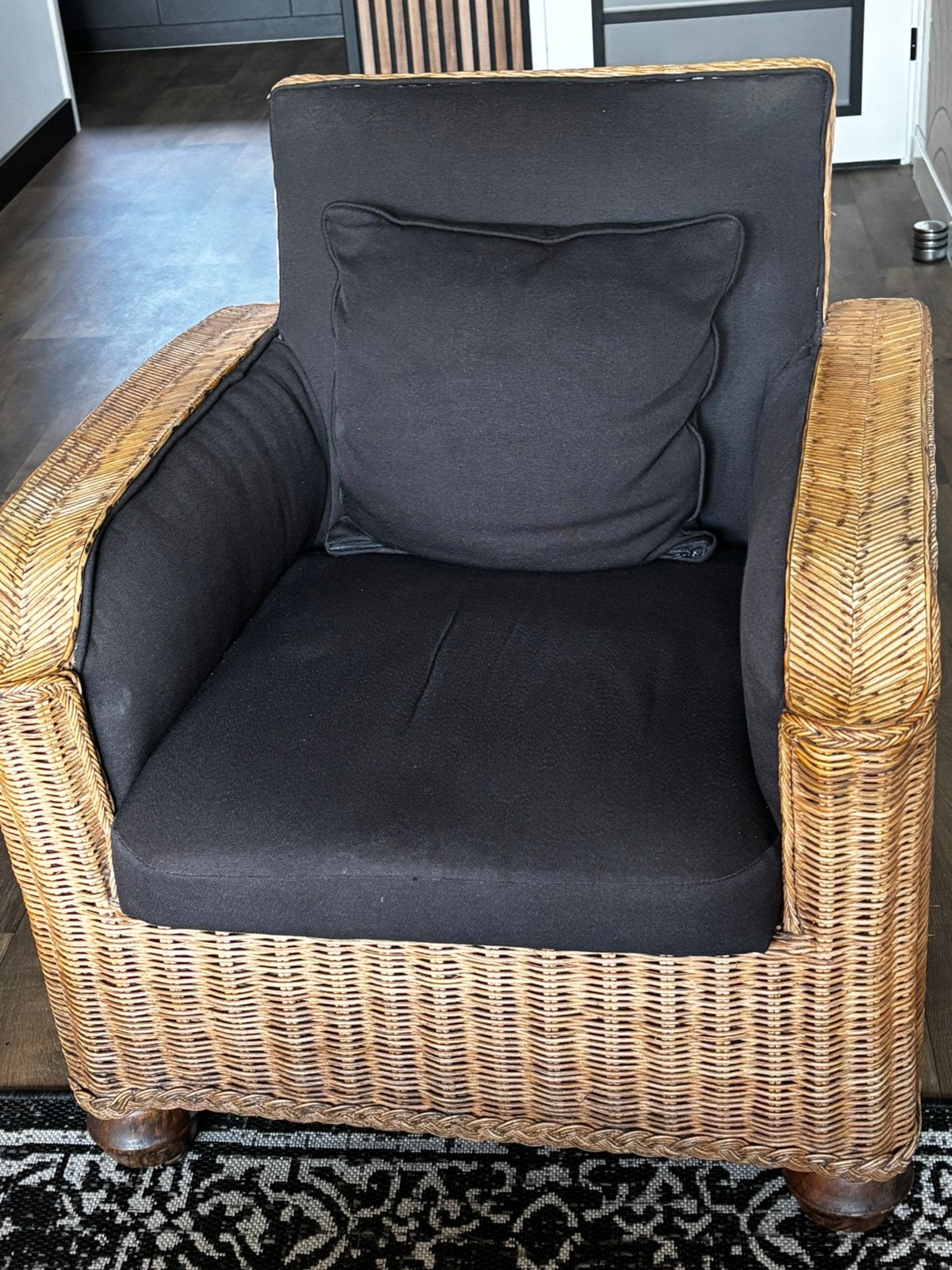 Fauteuil zwart, Ophalen, Gebruikt, Zwart, Eén