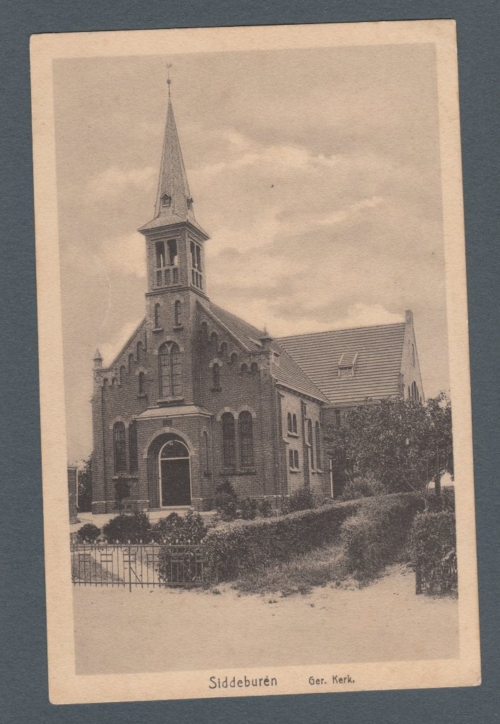 Siddeburen - Ger Kerk, Verzenden, 1920 tot 1940, Gelopen, Groningen
