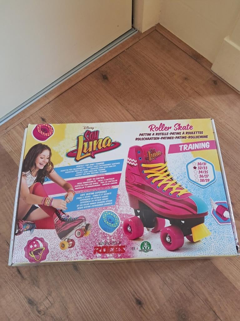 Soy Luna rolschaatsen maat 32-33 met bescherming, Ophalen of Verzenden, Gebruikt, Kinderen