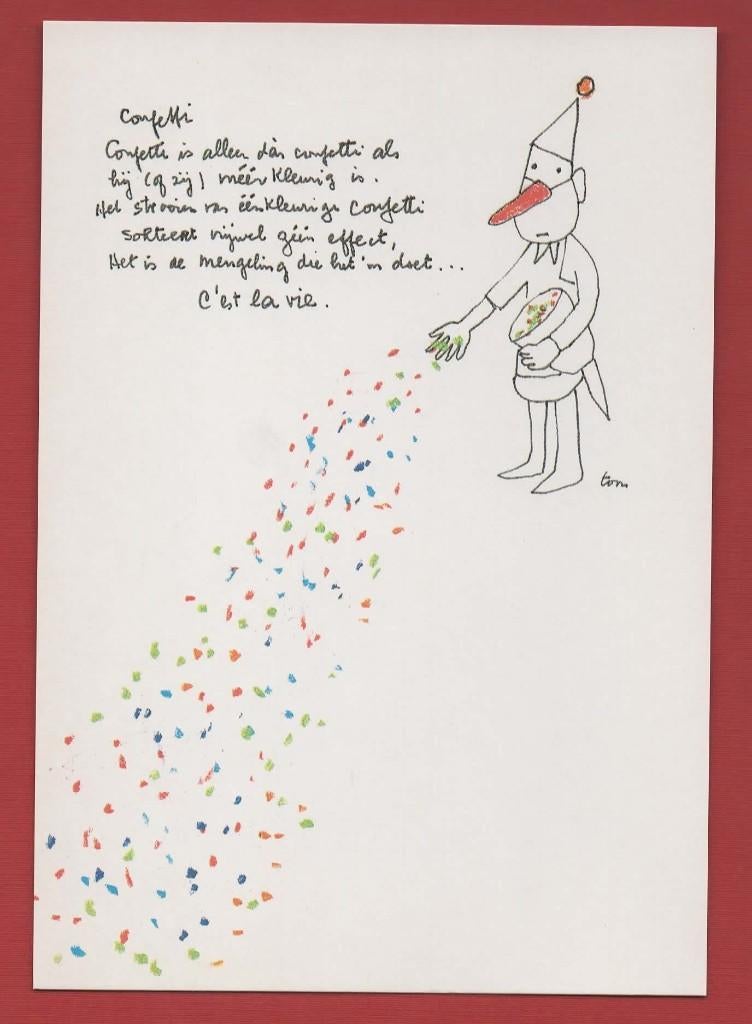 Kinderpostzegelkaarten - Toon Hermans (1.) - Ong., Verzamelen, Ophalen of Verzenden, 1980 tot heden, Ongelopen, Overige thema's