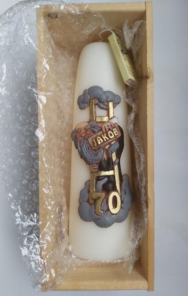Luxe Kaars voor 70 jaar Jubileum, Ophalen of Verzenden, Nieuw, Versiering, Geboorte of Huwelijk