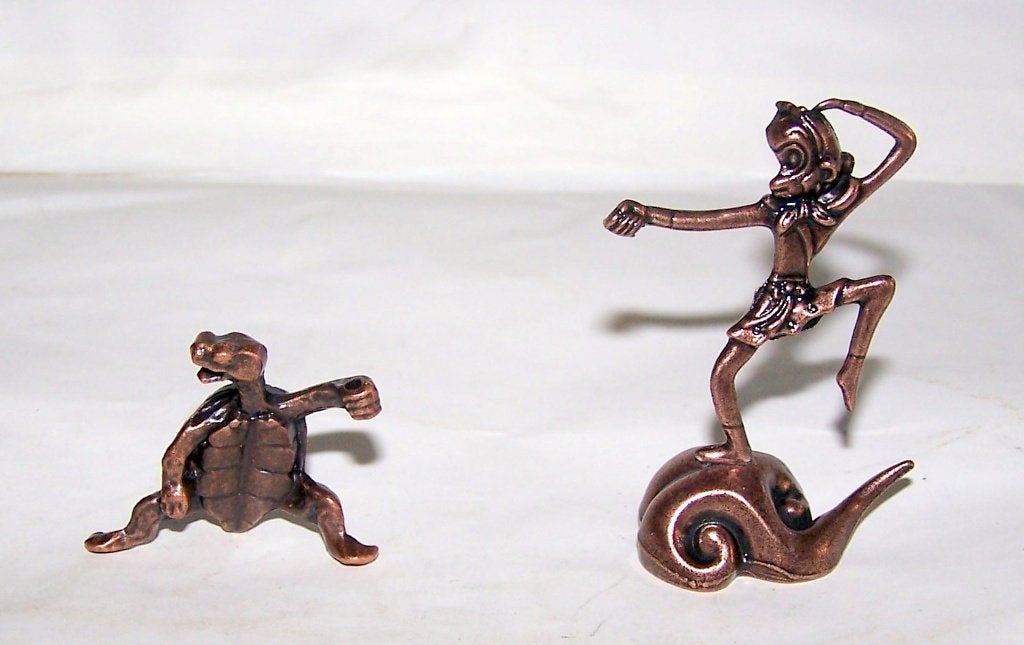 Bronzen beeldjes: Schildpad/Aap (Sun Wukong). Wierookhouders, Antiek en Kunst, Ophalen of Verzenden