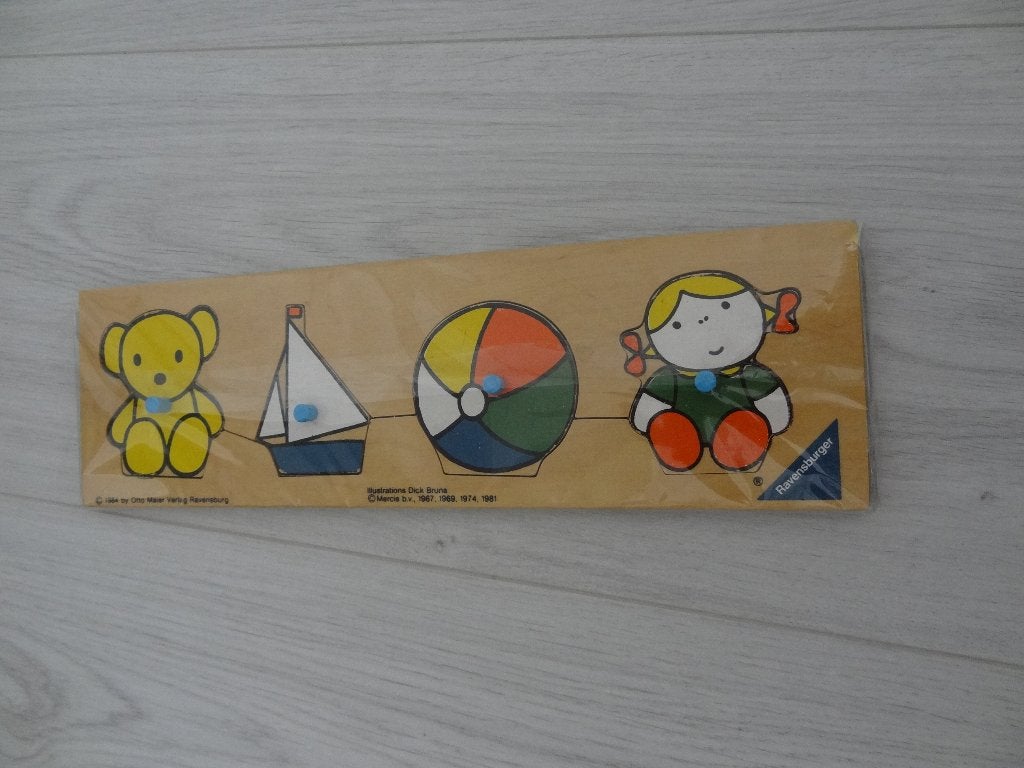 Dick Bruna houten puzzel, Ophalen of Verzenden, Minder dan 10 stukjes, Zo goed als nieuw, 0 tot 6 maanden