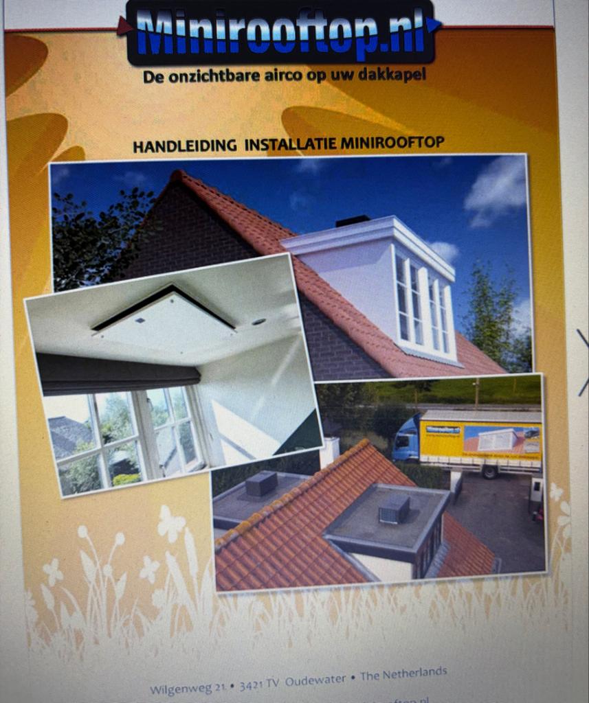 Minirooftop airco - onzichtbare airco op uw dakkapel, Witgoed en Apparatuur, Airco's, Gebruikt, Wandairco, Minder dan 60 m³, 3 snelheden of meer