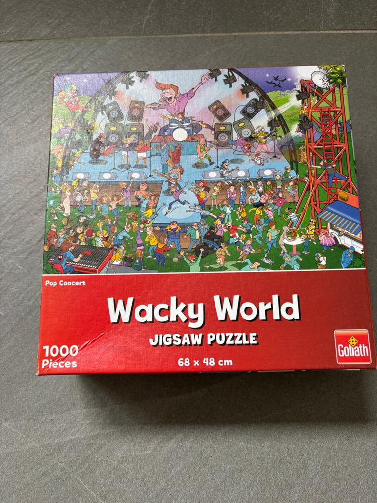 Wacky World Pop Concert Legpuzzel 1000 stukjes Goliath, Ophalen, 500 t/m 1500 stukjes, Gebruikt, Legpuzzel