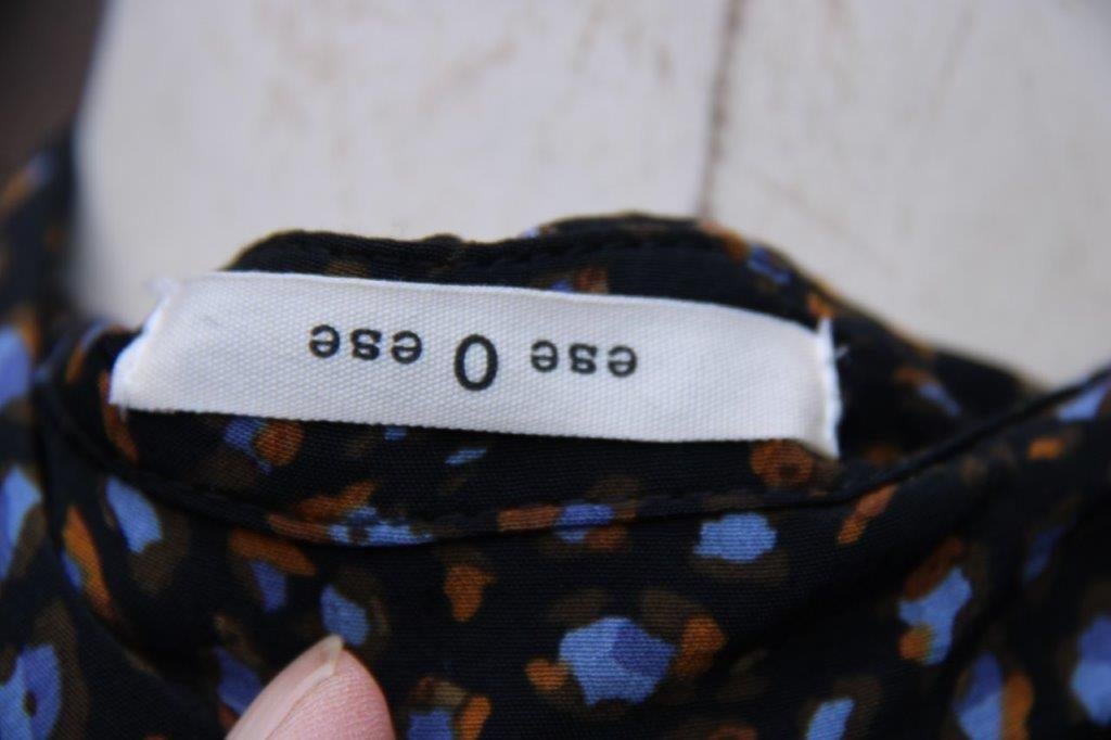 Jurk zwart/ blauw/ roest Ese O Ese mt L Vaste prijs, Ese o Ese, Maat 42/44 (L), Zo goed als nieuw, Knielengte