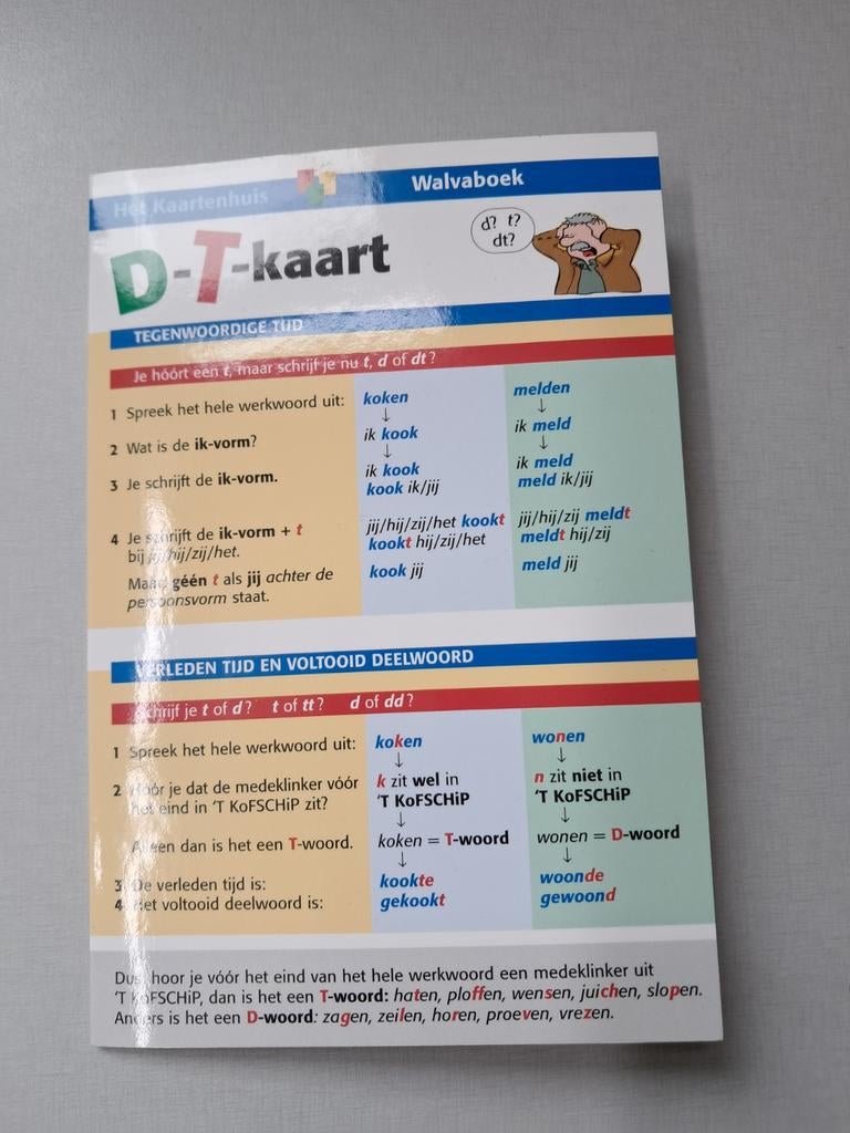DT-kaart Walvaboek Jan Heeze - Werkwoordspelling, Ophalen of Verzenden, Zo goed als nieuw, Jan Heeze, Marius Rietgoor, Alpha