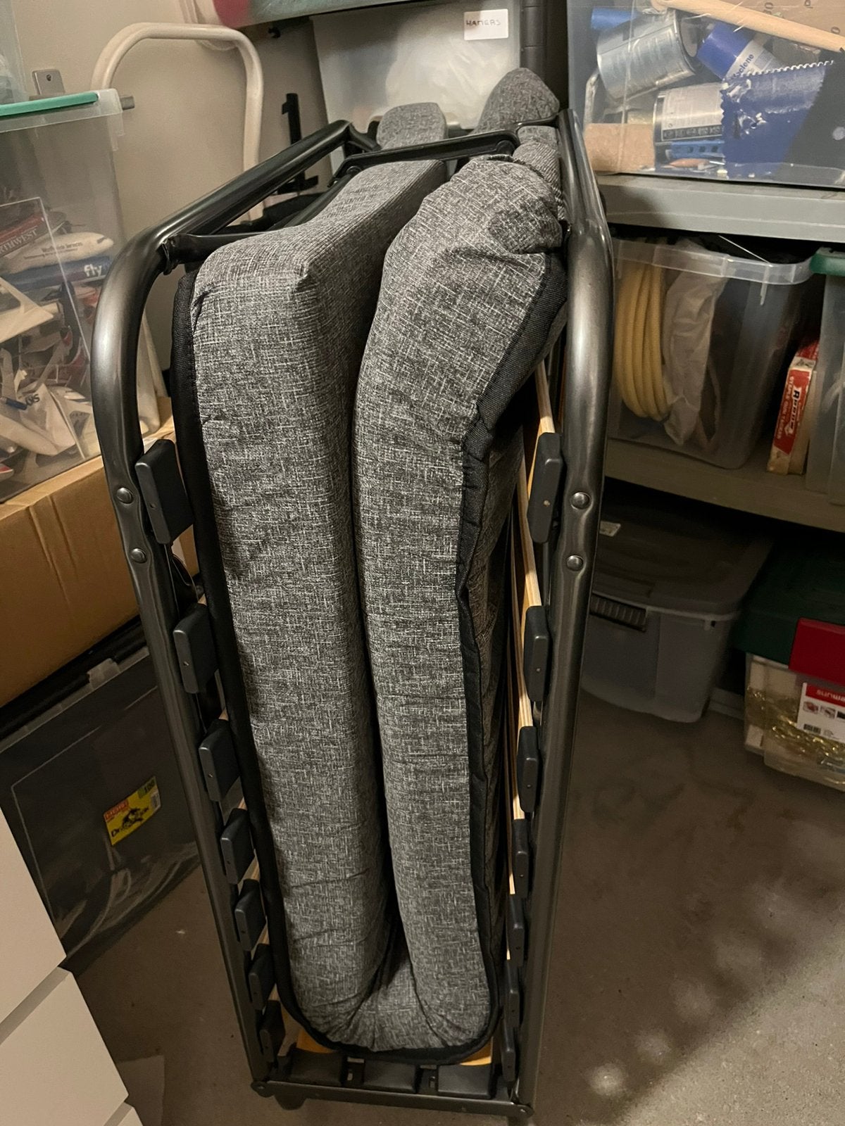 Vouw/logeerbed nieuw, Ophalen, Eenpersoons, 190 cm of minder, Zo goed als nieuw