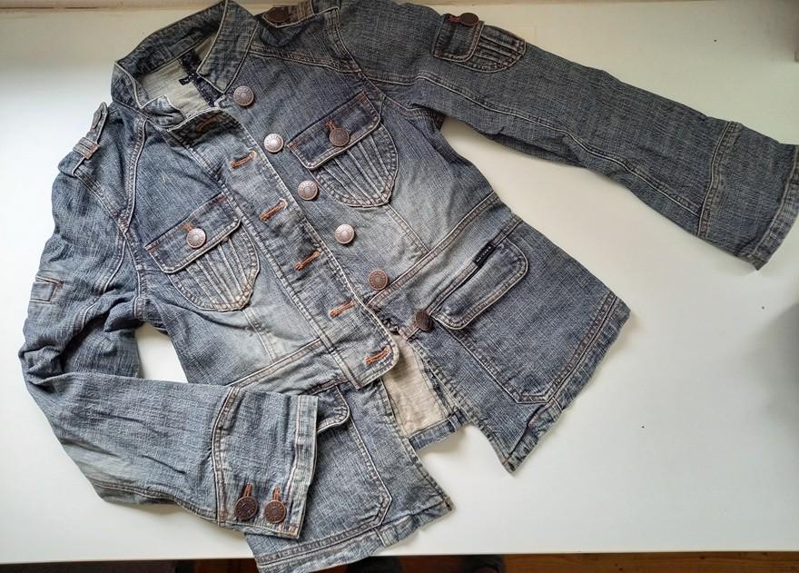 WATCHER apart stoere spijkerjas blazer army style, maat XL, Maat 38/40 (M), Zo goed als nieuw, Watcher, Verzenden