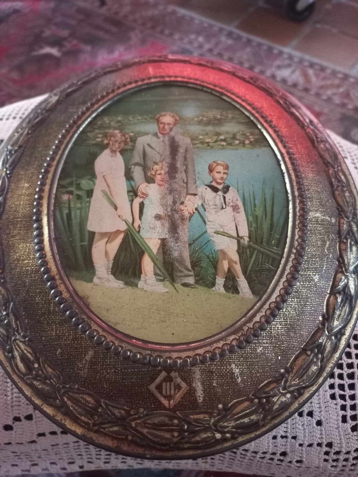 Antiek Côte d'Or blik Koning Leopold 3de 1935 met kinderen, Ophalen of Verzenden, Gebruikt, Overige, Overige merken