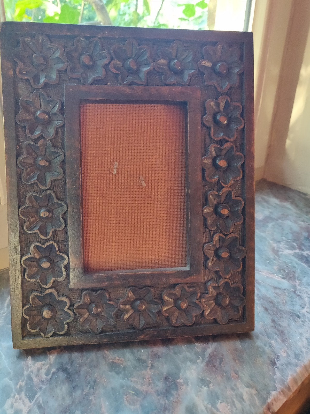 Handgesneden houten fotolijst, Ophalen of Verzenden