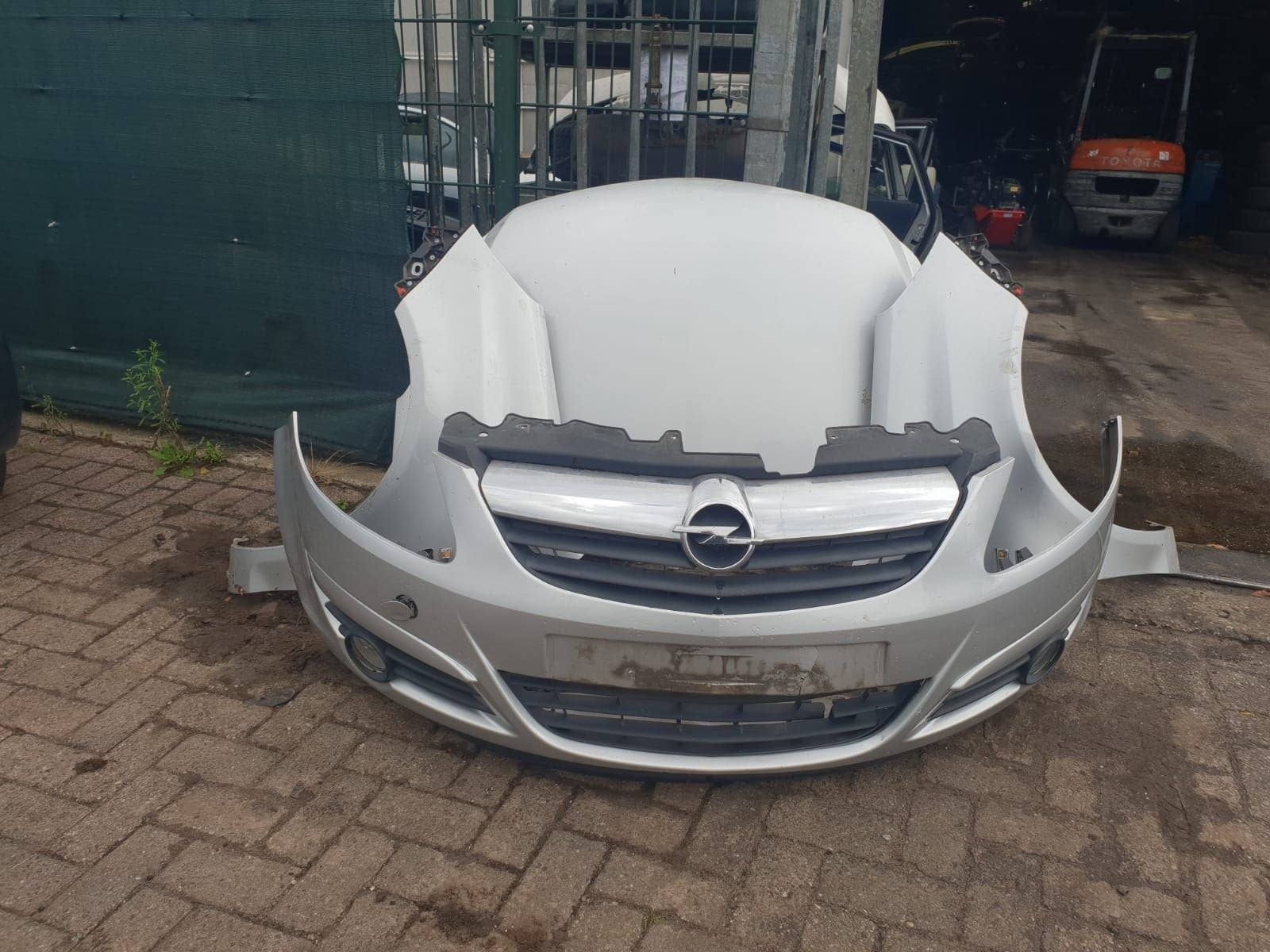 OPEL CORSA D VOORBUMPER +MOTORKAP +VOORSCHERMEN., Gebruikt, -, Voor, -