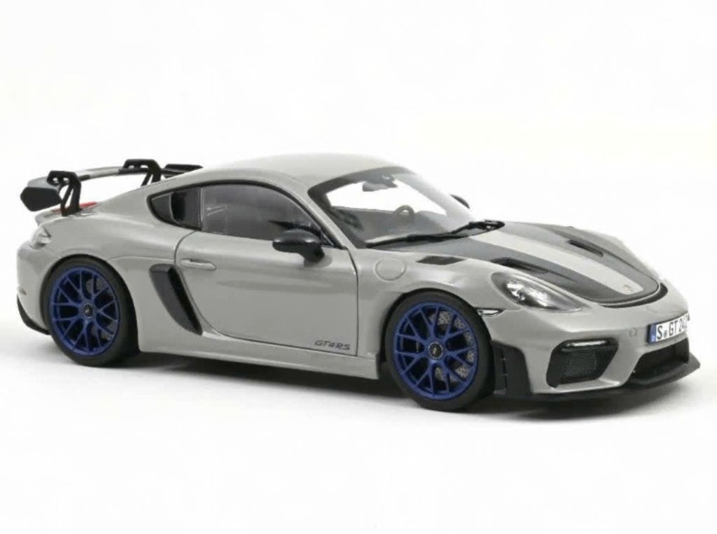 Porsche Cayman GT4 RS Weissach Zilver 2023 1/18 NOREV 187253, Hobby en Vrije tijd, Verzenden, Nieuw, Auto, Overige merken