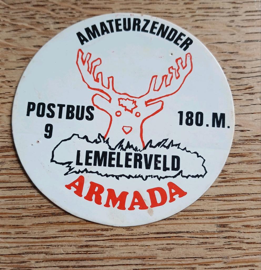 Stickers piraat amateurzender Armada, Lemelerveld, Verzamelen, Stickers, Ophalen of Verzenden, Zo goed als nieuw