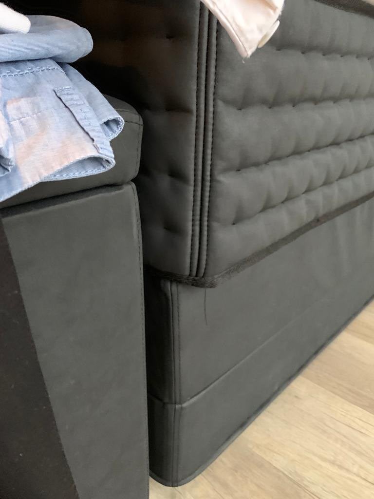 Luxe Swiss Sense Boxspring Royal Cayman 180x200, Ophalen, Zwart, Nobuko 780 Black, Tweepersoons