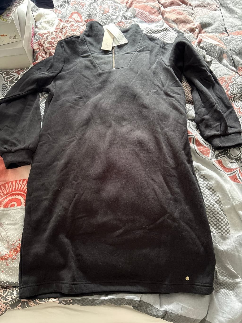Zusss sweaterjurk met ritsluiting mast L, Zwart, Maat 42/44 (L), Nieuw, Ophalen of Verzenden