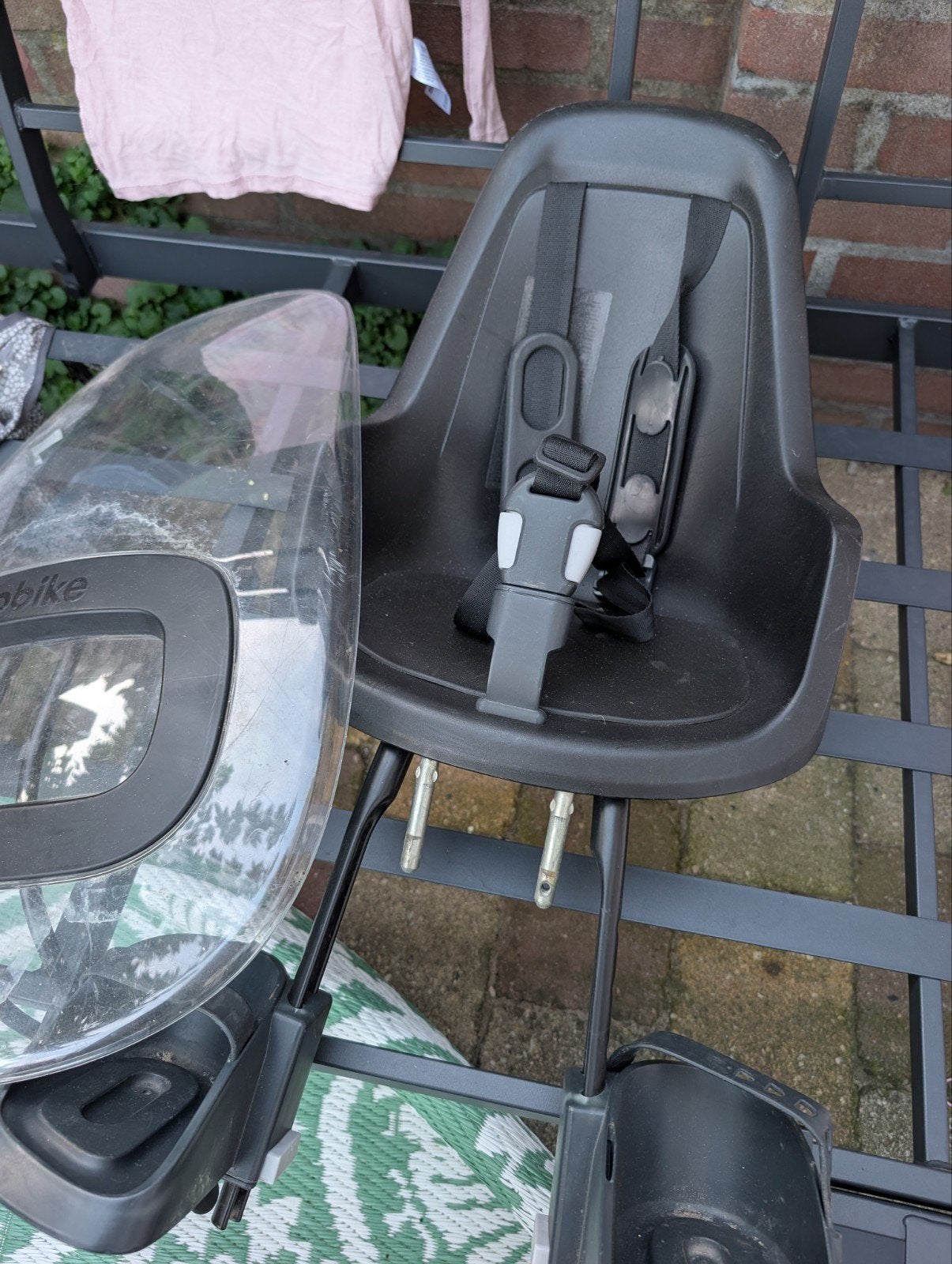 Bobike Mini ONE fietsstoeltje met windscherm, Ophalen, Zo goed als nieuw, Bobike, Voorzitje