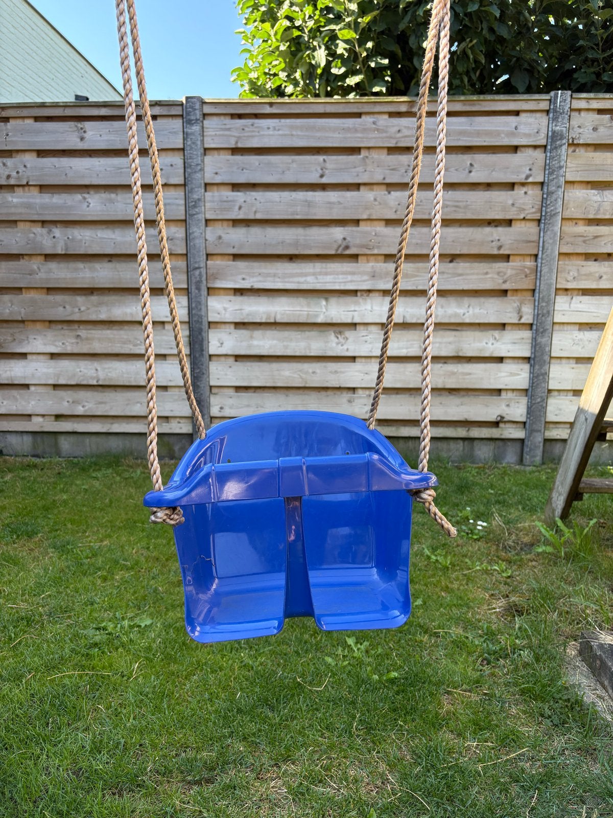 Blauwe babyschommel voor buiten, Ophalen, Gebruikt, Schommel