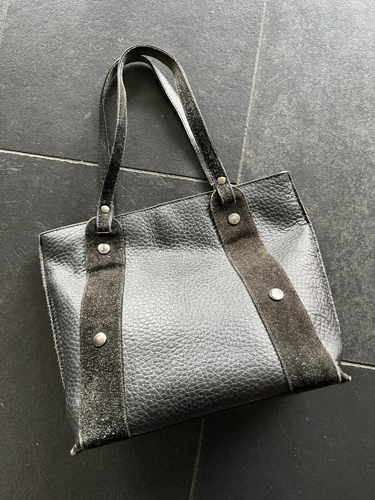 vintage classic lady bag by de Bijenkorf, Ophalen of Verzenden, Gebruikt, Zwart, Handtas