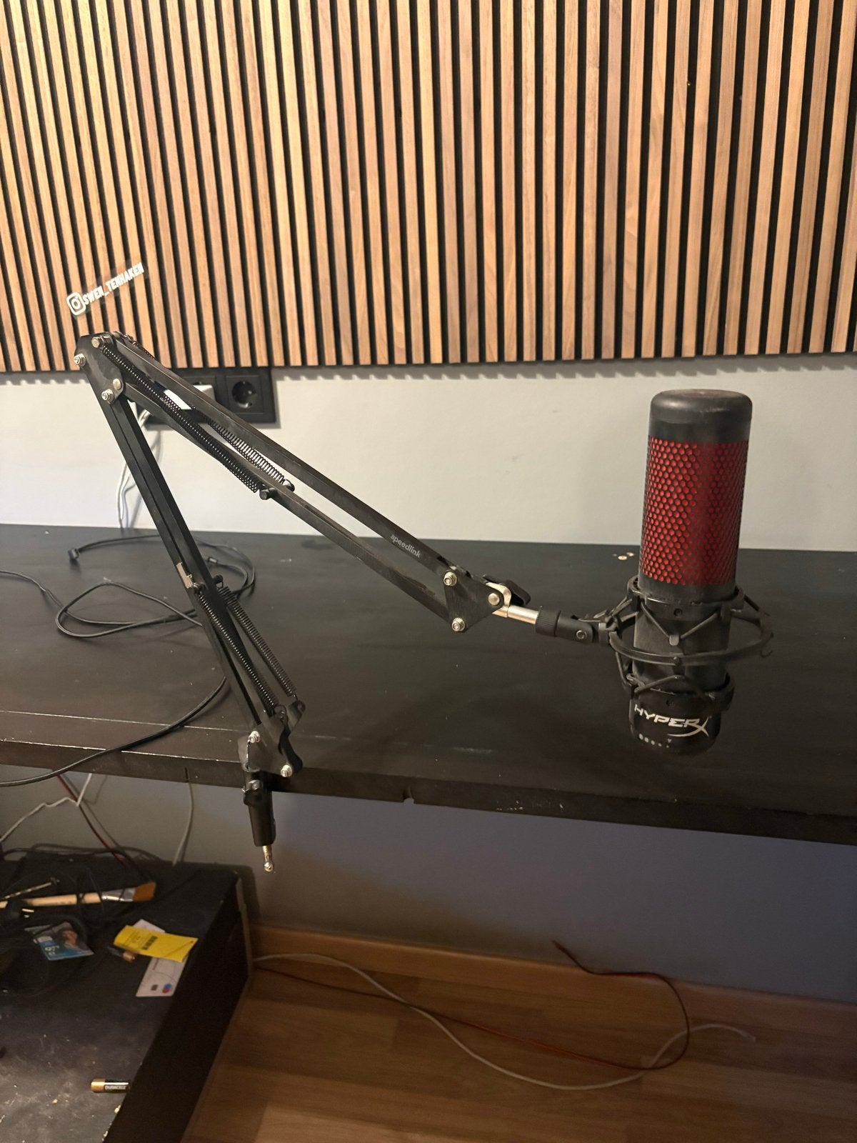 HyperX QuadCast S Microfoon met Arm, Ophalen of Verzenden, Zo goed als nieuw, Studiomicrofoon