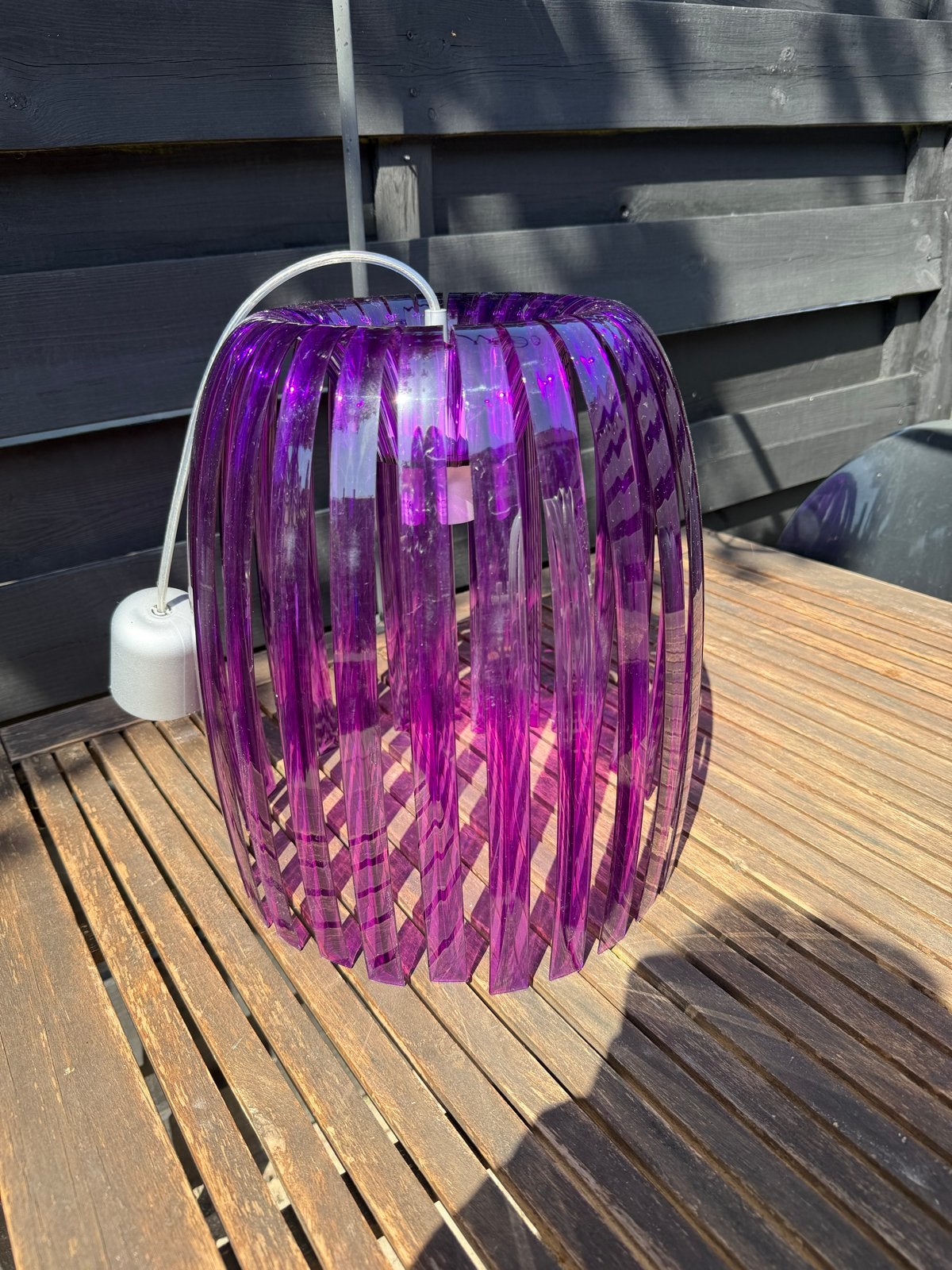 Koziol Josephine Paarse hanglamp - Modern en stijlvol, Ophalen, Zo goed als nieuw, Kunststof, Minder dan 50 cm