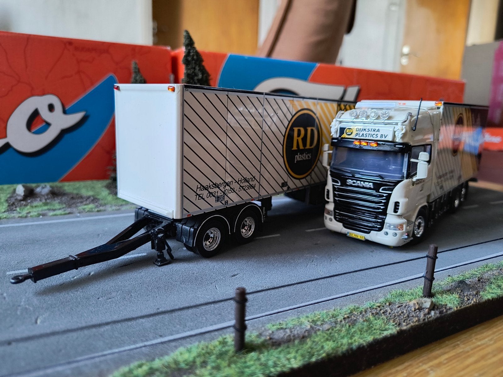 Tekno Scania Dijkstra Plastics, Ophalen of Verzenden, Zo goed als nieuw, Bus of Vrachtwagen, Tekno
