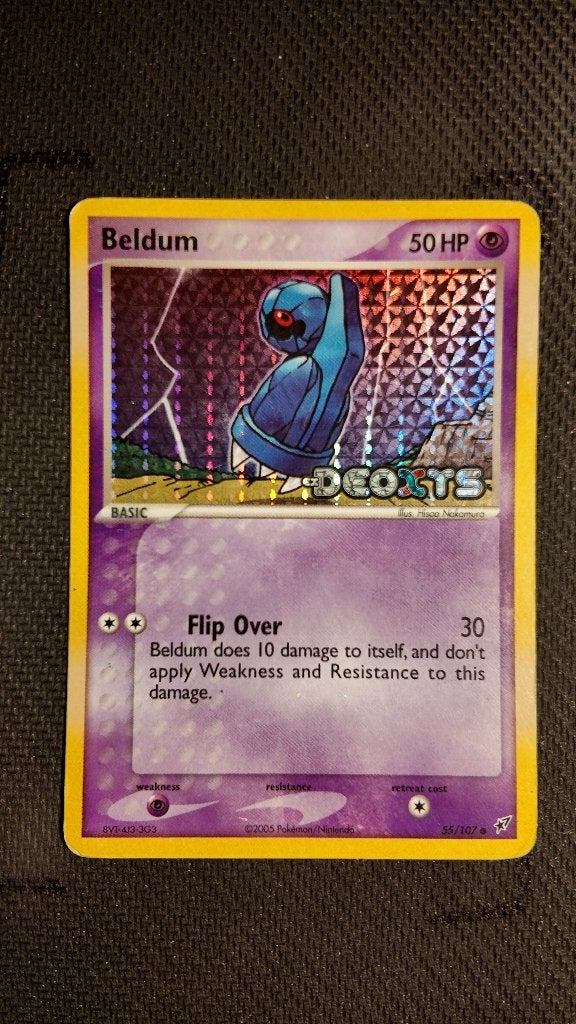 Beldum 55 Deoxys | Pokemon kaart, Ophalen, Zo goed als nieuw, Losse kaart, Foil