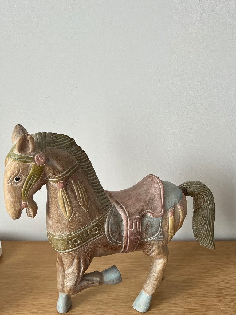 Houten paard, Ophalen, Hout, Meerkleurig, Landelijk