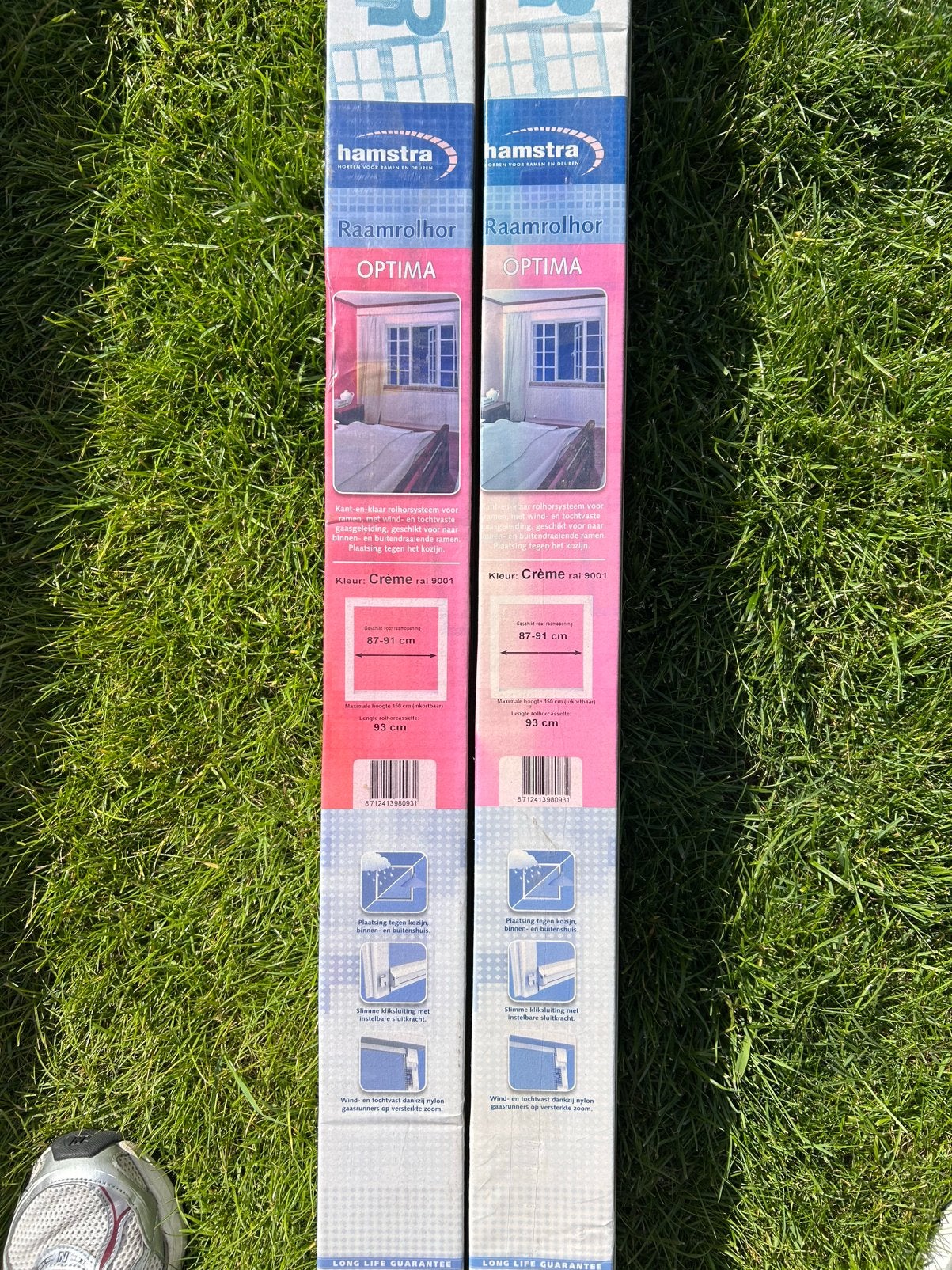 Hamstra Raamrolhor Optima Crème RAL 9001 (2 stuks), Ophalen, 80 tot 100 cm, Hordeur, Minder dan 200 cm
