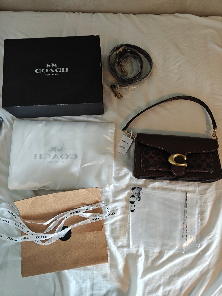 Tabby Shoulder Bag 26 in Signature Canvas, Sieraden, Tassen en Uiterlijk, Ophalen, Nieuw, Beige, Schoudertasje