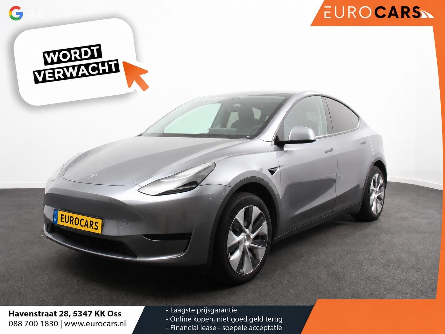 Tesla Model Y Long Range AWD 75 kWh Climate control Adaptiev, Auto's, Automaat, Gebruikt, 495 min, 347 pk
