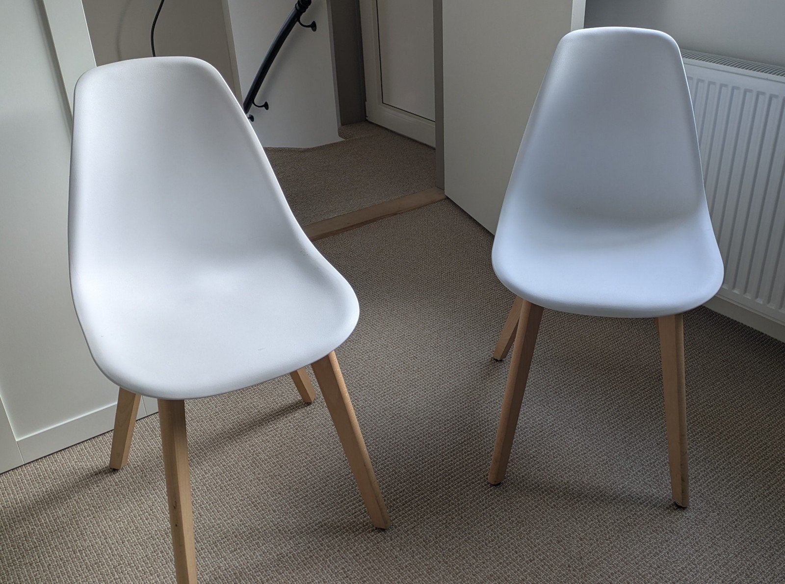twee ikea stoelen, Ophalen, Wit, Twee