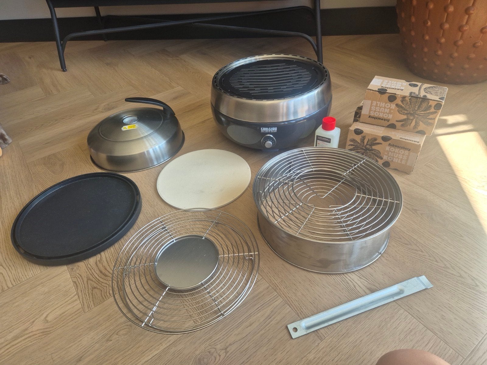 Grill guru BBQ2go met accessoires en opbergtas, Ophalen, Zo goed als nieuw, Grill guru