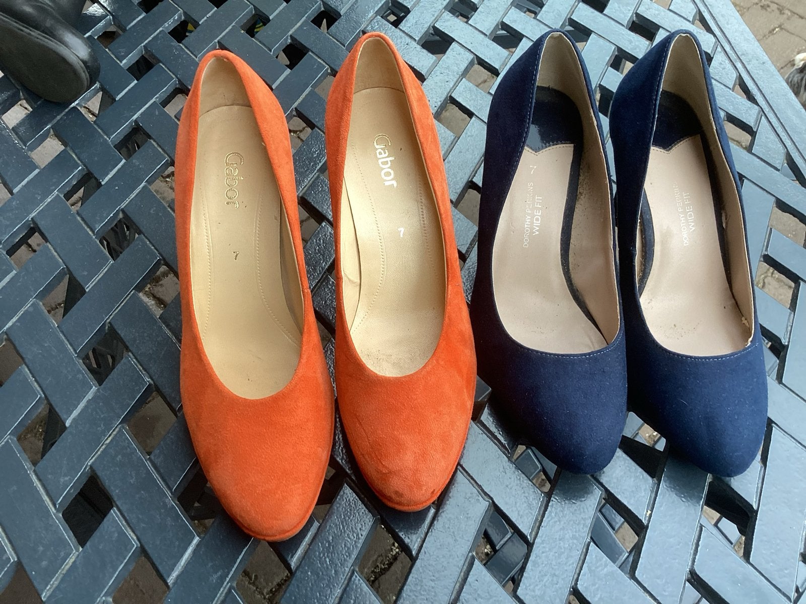 Gabor suède pumps oranje, Ophalen of Verzenden, Gedragen, Oranje, Pumps