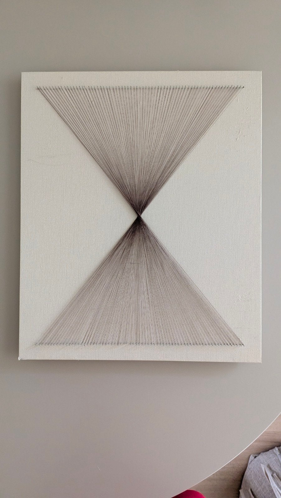 Uniek string art kunstwerk - Zandloper design, Ophalen of Verzenden