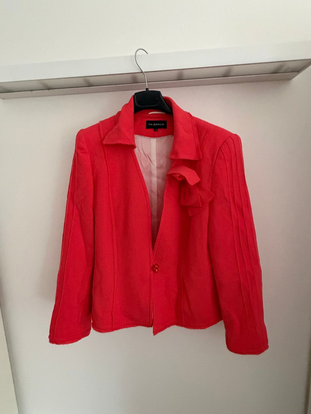 TH. BRAUN Rode Blazer - Maat 42 (L), Ophalen of Verzenden, Zo goed als nieuw, Maat 42/44 (L), Rood