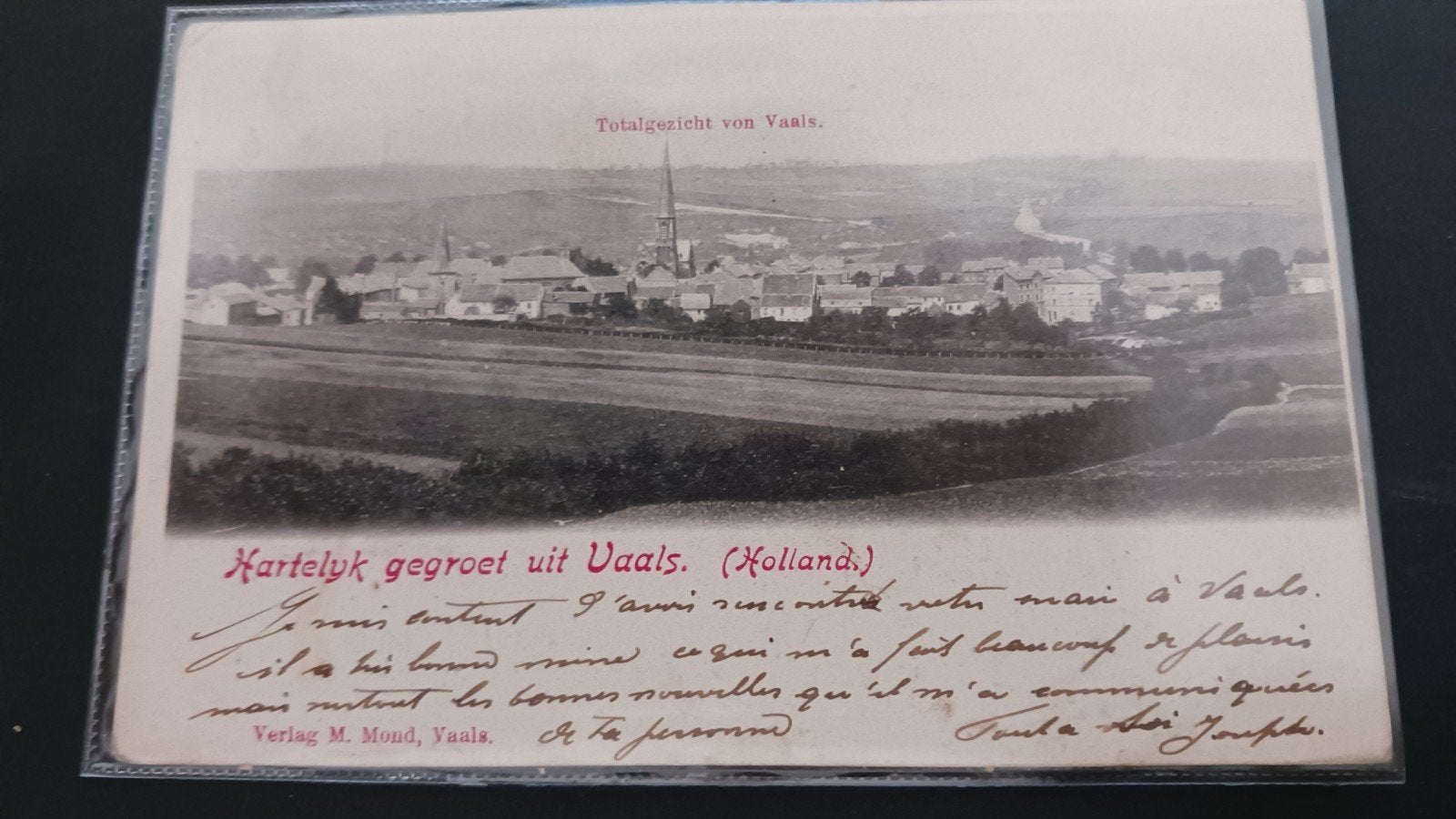 Vaals ,totalgezicht von Vaals 1908, Ophalen of Verzenden, Voor 1920, Gelopen, Limburg