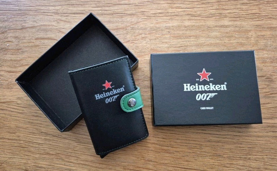 Heineken 007 Card Wallet - Nieuw in doos, Ophalen, Nieuw, Zwart, Overige merken