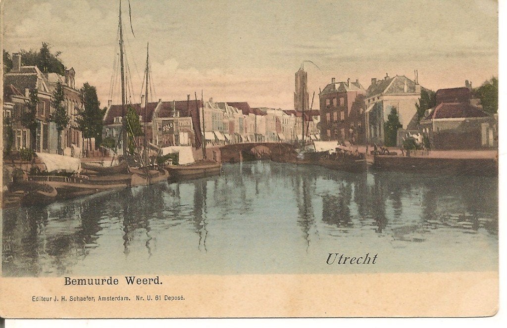 Oude Ansichtkaart Utrecht - Bemuurde Weerd (voor 1920), Ophalen of Verzenden, Voor 1920, Ongelopen, Utrecht