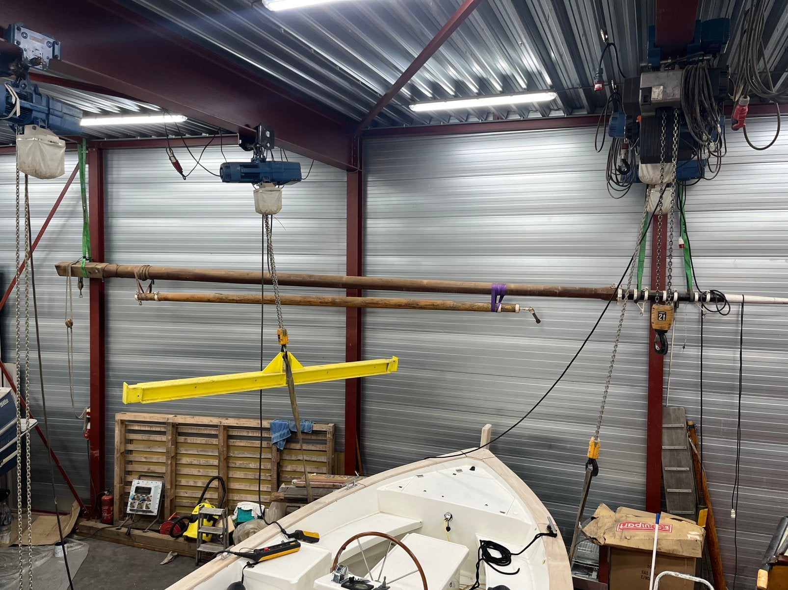 Houten Mast zeeschouw, Watersport en Boten, Bootonderdelen, Ophalen of Verzenden, Gebruikt, Tuigage en Masten, Zeilboot