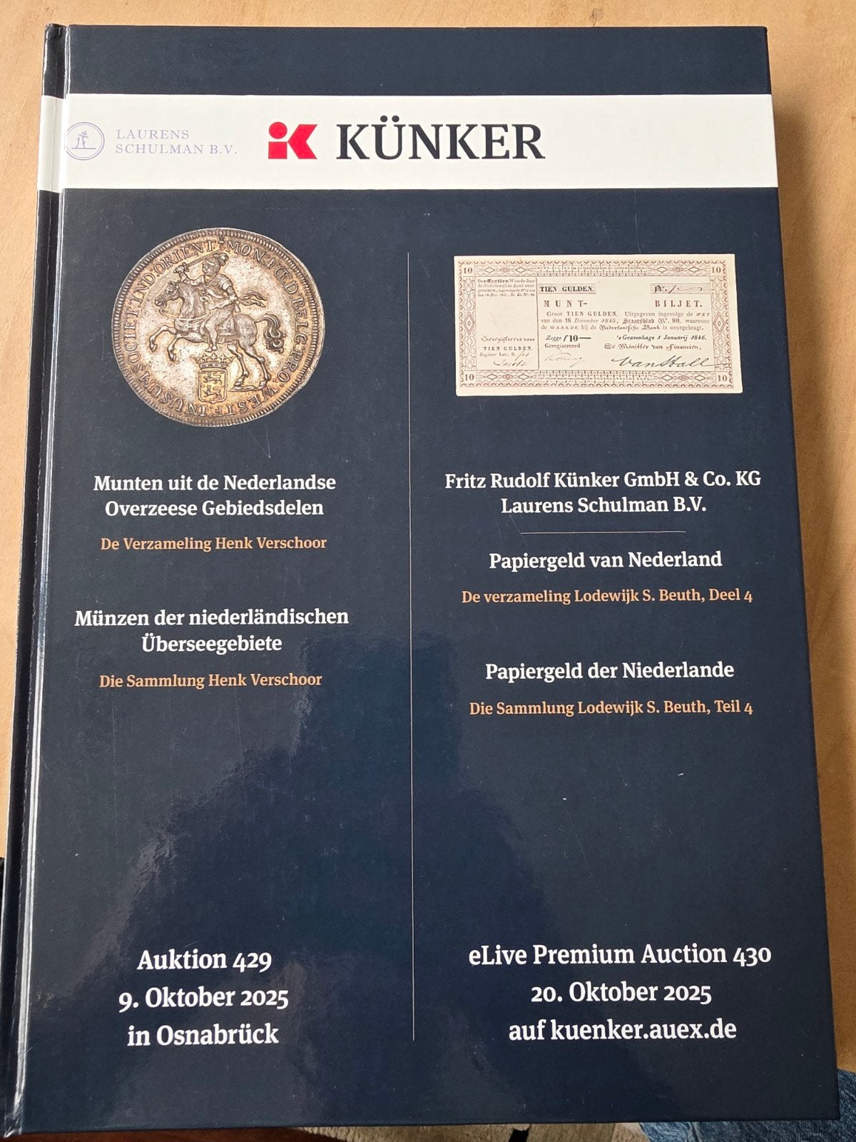 Künker munt veiling catalogus - Munten & Papiergeld, Ophalen of Verzenden, Zo goed als nieuw, Catalogus