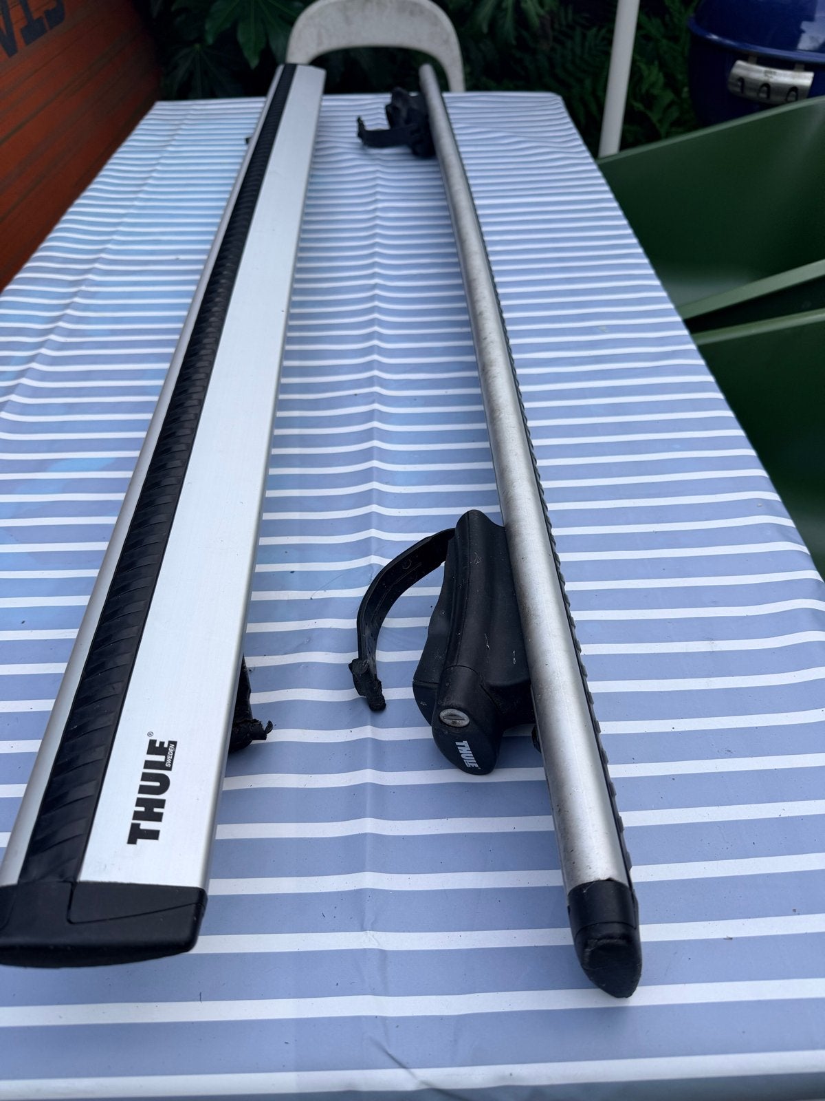 Thule Dakdragers met Sleutels - voor open rails - Gebruikt, Ophalen of Verzenden, Gebruikt