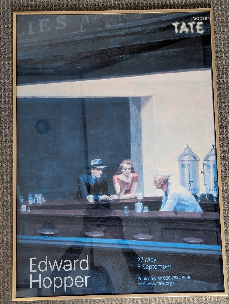 Edward Hopper Nighthawks Poster Tate Modern, Antiek en Kunst, Figuren, Papier/karton, Ophalen of Verzenden, Print